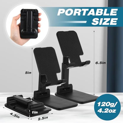 Wonderjune 36 Pcs Cell Phone Stand for Desk Phone Holder Stand, Black - color: Black