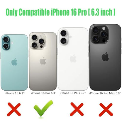 Wireless Charging Case for iPhone 16 Pro,10000mAh High Capacity Portable Rechargeable Extended Battery Case Qi Wireless Charging with iPhone 16 Pro (6.3 inch) Extended Battery Charger Case (Black) - size: iPhone 16 Pro (6.3 inch)
