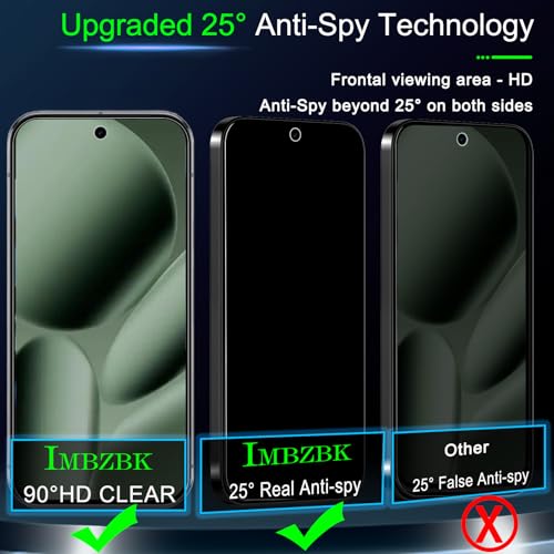 IMBZBK Privacy Screen Protector for Google Pixel 10, 3+3 Pack
