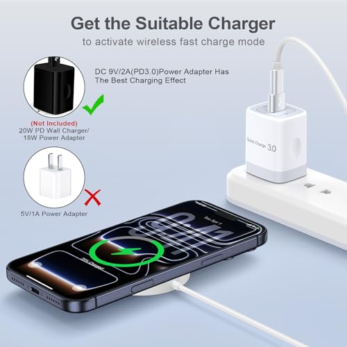 for Samsung S26 Ultra Wireless Charger Pad Fast Charger Magnetic Mat 15W - color: White-2 Pack
