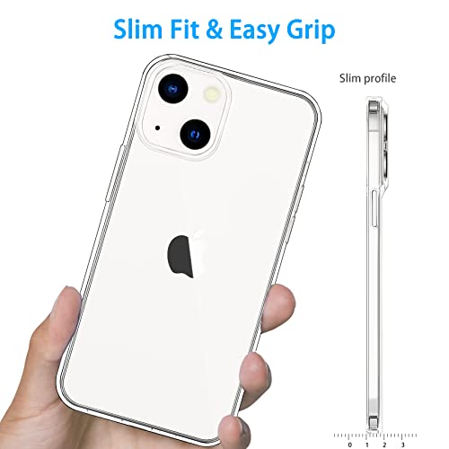 JJGoo for iPhone 13 Case Clear, Transparent Soft Shockproof Protective Slim Thin Phone Bumper Phone Cases for iPhone 13 - color: Clear