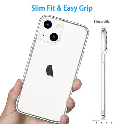 JJGoo for iPhone 13 Case Clear, Transparent Soft Shockproof Protective Slim Thin Phone Bumper Phone Cases for iPhone 13 - color: Clear
