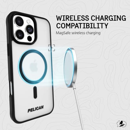 Pelican Ranger iPhone 16 Pro Max Case - MagSafe Phone Case - Frosted Clear | Rugged Magnetic Phone Case w/12ft Military-Grade Drop Protection - Anti-Scratch, Heavy Duty Phone Cover for iPhone 16 Pro Max - color: Frosted Clear