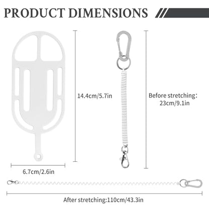 HOTEMIA Silicone Phone Lanyard Holder with Carabiner, Universal Phone Strap,Anti-Theft Phone Case with retractable tether - color: White