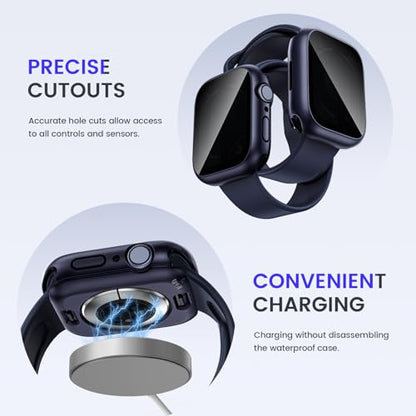 Goton Privacy Waterproof Case for Apple Watch 40mm Series 6/5/4/SE - color: Blue, size: 40mm