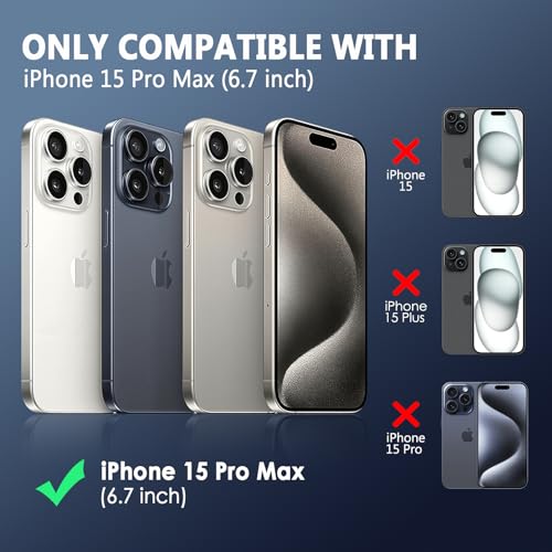 FanTEK Phone Case Compatible with iPhone 15 Pro Max Case, Anti-Scratch & Fingerprint Phone Case Protective Cover, Matte Black - size: iPhone 15 Pro Max
