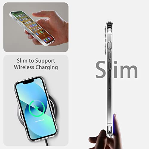 JJGoo Compatiable with iPhone 13 Mini Case Clear, Transparent Shockproof Phone Case for iPhone 13 Mini, Slim Anti-Scratch Hard PC Back Protective Cover Bumper - size: for iPhone 13 Mini