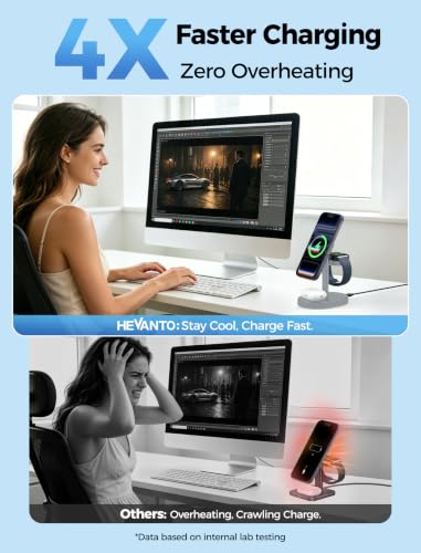Mag-Safe Charger 3 in 1 Charging Station for iPhone Apple Watch AirPods - color: DeepGrey, size: 15W