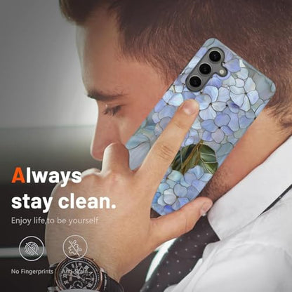 Compatible for Samsung Galaxy S25 Ultra 5G Case,Double Layer Shockproof Protection Heavy Duty Phone Cover,Pastel Hydrangea - color: Pastel Hydrangea, size: S25 Ultra