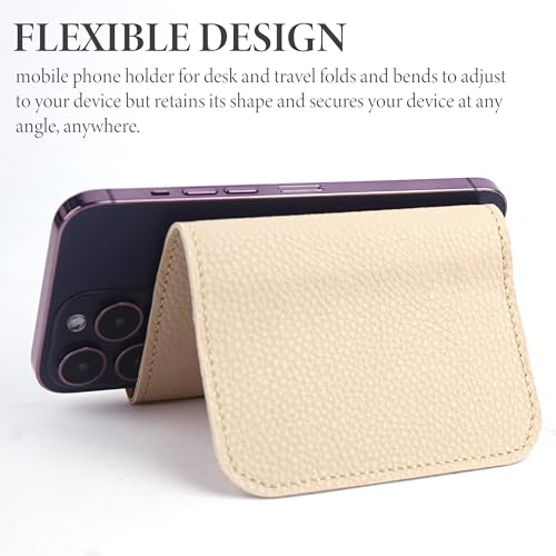 Airplane Travel Essentials for Flying Flex Flap Cell Phone Holder & Flexible Tablet Stand for Desk, Bed, Treadmill, Home & in-Flight Airplane Travel Accessories(1-Lichee White) - color: 1-Lichee White