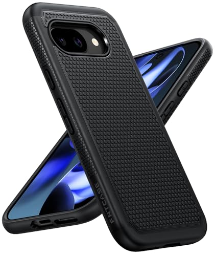 FNTCASE for Google Pixel 9A Case: Dual Layer Non Slip Shockproof Protective | Military Grade Drop Protection, Matte Textured Anti-Slip Cell Phone Cover, for Daily Use, TPU+PC, Black - color: Black, size: For Pixel 9a