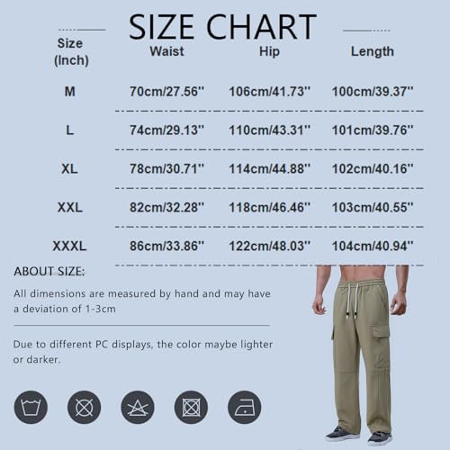 Men Cargo Pants Ripstop Durable Tactical Quick Dry Deep Pockets Construction BDU Golf Tactical Pants for Men - color: A Black, size: Large