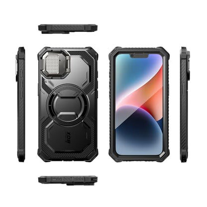 i-Blason for iPhone 16e / iPhone 17e Case MagSafe with Stand, Black - color: Black