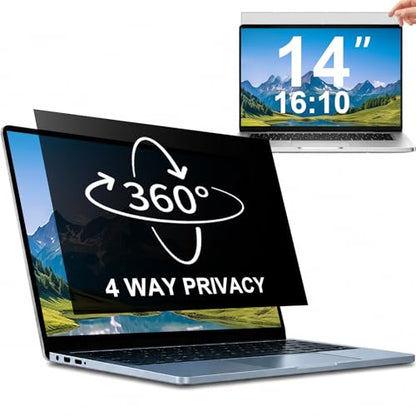 STARY 360° Laptop privacy screen protector 14 inch 16:10 Ratio (1920x1200) - size: 14 inch 16:10