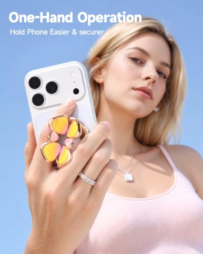 [2026 All-New] for MagSafe Clover Phone Grip, Glitter Colorful - color: Colorful Clover