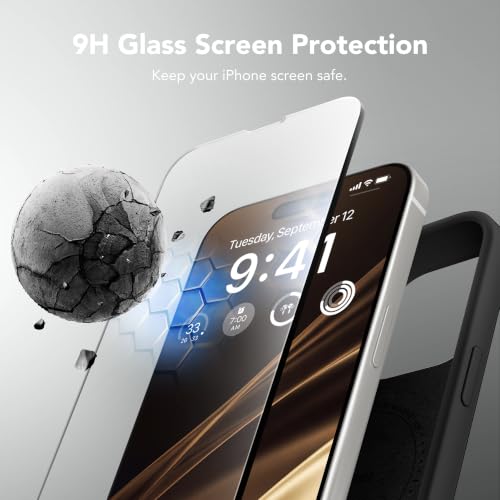 GONEZ Magnetic for iPhone 15 Pro Case, Silicone Cover Black - color: Black, size: Iphone 15 Pro