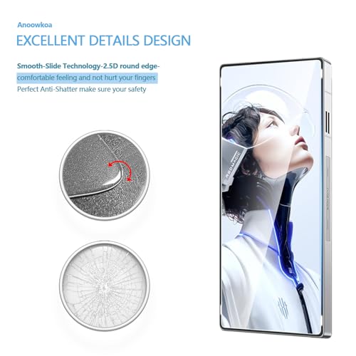Anoowkoa 3 Pack Compatible with ZTE Nubia RedMagic 11 Pro/RedMagic 11 pro+/RedMagic 11 Plus Screen Protector Tempered glass film.Anti-Breakage.Anti-Scratch No Bubbles 9H Hardness.Easy to install - color: Nubia RedMagic 11 Pro/Plus