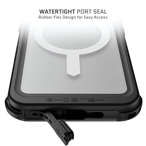 Ghostek Nautical Waterproof Apple iPhone 16 Case with Holster Belt Clip - Screen and Camera Protector, MagSafe Compatible, Rugged Heavy Duty Cover (6.1 Inch, Clear) - color: Clear, size: iPhone 16