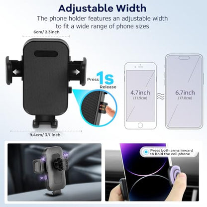 Car Phone Holder Fit for Toyota Camry 2021-2024 7-inch Screen with Dashboard Organizer Cell Phone Mount Holders Fit for Camry Accessaries Fixed Clip Hands-Free &360°Rotation(Not Fit 9 inch) - size: 21-24 Toyota Camry