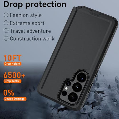 for Samsung Galaxy S26 Ultra case, S26 Ultra Heavy Duty case,with A Tempered Glass Screen Protector, [Military Grade Protective ] [Shockproof] [Dropproof] [Dust-Proof] (with Belt Clip-Black) - color: with Belt Clip-Black