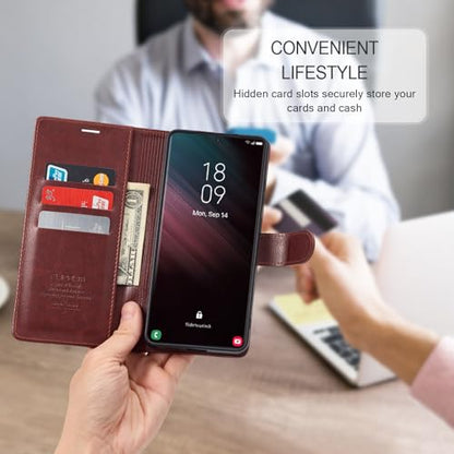 FLIPALM Wallet Case for Samsung Galaxy S26 Ultra 6.9", Brown | Card Holder, RFID Blocking, PU Leather Folio Flip, Kickstand, Protective Shockproof Cover - color: Brown, size: Samsung Galaxy S26 Ultra