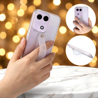 Universal Portable Phone Loop Phone Grip Holder, Finger Loop for Phones Case with Adhesive Backing for Most Smartphones, Includes Stand Function