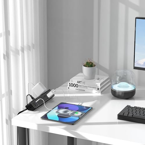 Jgstkcity Desk Clamp Power Strip 40W USB C,8 Outlets,8 USB,6FT,Black - color: Black, size: 6FT Length