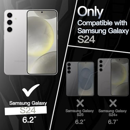 JETech Slim Case for Samsung Galaxy S24, Silver | Camera Lens Protection, Soft TPU Design, Matte Finish, Shockproof Protection - color: Silver, size: S24