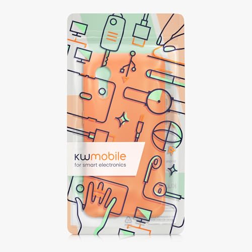 kwmobile Case Compatible with Samsung Galaxy Xcover 5 Case - Soft Slim Protective TPU Silicone Cover - Neon Orange - color: neon orange