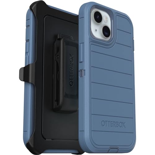 OtterBox DEFENDER SERIES Case for Apple iPhone 15 - Baby Blue Jeans (Blue) - color: Baby Blue Jeans (Blue)