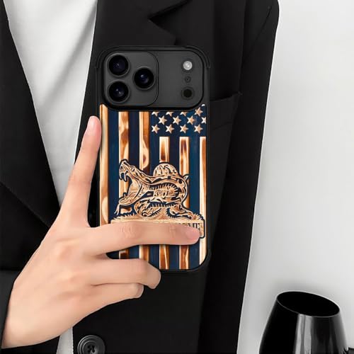 case for iPhone 17 Pro,Compatible with Magsafe,All-Round Protection Shockproof Anti-Scratches TPU Case Cover-Dont Tread On Me Wood Grain American Flag - color: Dont tread on me Wood grain American flag, size: IPhone 17 Pro