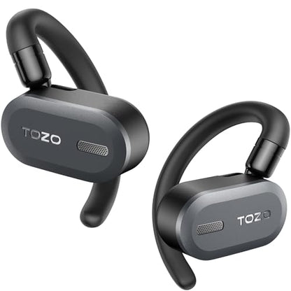 TOZO O2 Open Ear Wireless Earbuds,Multi-Angle Adjust 42H Bluetooth 5.3 - color: Dark Black