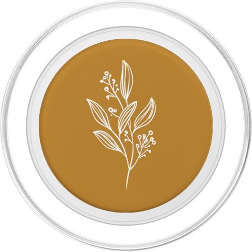 Delicate Boho Botanical Leaves Motif Mustard Yellow PopSockets PopGrip for MagSafe - style: Magnetic PopGrip