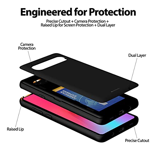 GOOSPERY Galaxy S10 5G Wallet Case with Card Holder, Protective Dual Layer Bumper Phone Cover (Black) - color: Black, size: Galaxy S10 5G