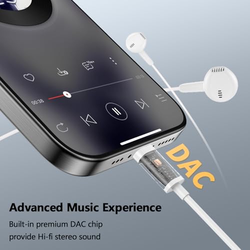 Wired Headphones USB C Earbuds Digital Sound Earphone with DAC Chip and Mic - color: White