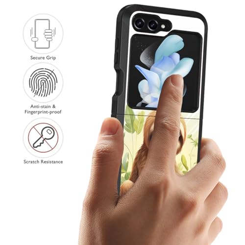 for Samsung Galaxy Z Flip 5 Case, Heavy Duty Dual Layer Hybrid Military Grade Shockproof Drop Folding Protective Cover for Samsung Galaxy Z Flip 5 5G 2023, Cute Sloth - color: Cute Sloth