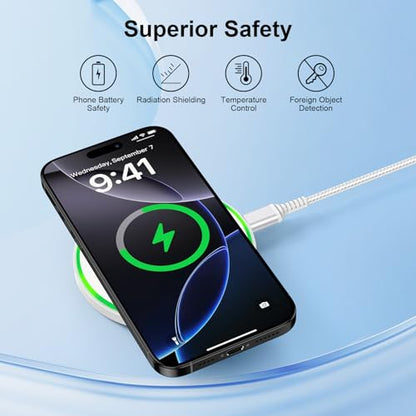 15W Pixel 11 10 9 Wireless Charger Fast Charging Pad for Google Pixel 10Pro - color: White