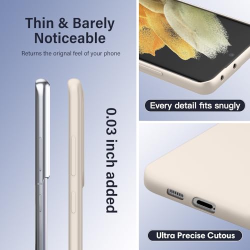 X-level for Samsung Galaxy S21 Ultra Case Slim Fit Ultra-Thin Super Soft TPU [Guardian Series] S21 Ultra Phone Back Cover Light Protective Matte Finish Coating Shockproof Case for Women Men -Beige - color: Beige
