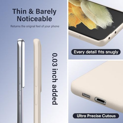 X-level for Samsung Galaxy S21 Ultra Case Slim Fit Ultra-Thin Super Soft TPU [Guardian Series] S21 Ultra Phone Back Cover Light Protective Matte Finish Coating Shockproof Case for Women Men -Beige - color: Beige