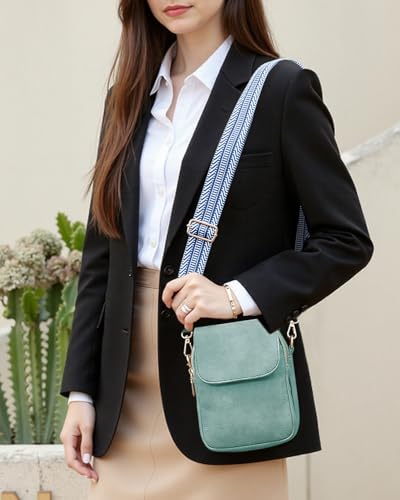 Fashion Small Crossbody Bags for Women Trendy Designer Cell Phone Purses | Adjustable Straps,with Card Holder,Detachable Wristlet Strap,small Cross Body Bag for Woman,Mini Bags,Travel Purse,Work,Gym - color: Lightblue