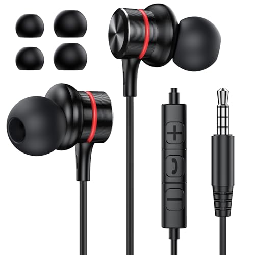 MOSWAG Wired Earbuds with Microphone, 3.5mm in-Ear Headphones 1 Pack - size: 1 Pack