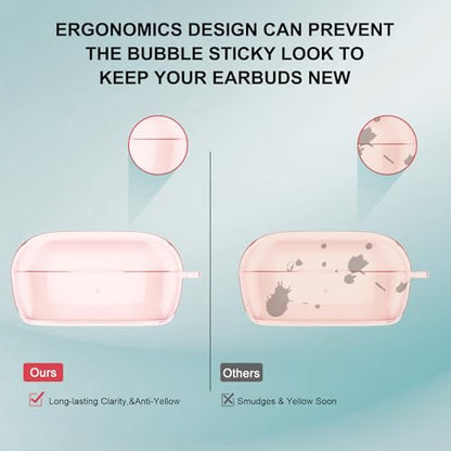 Aircawin for Bose New QuietComfort Earbuds Case Clear 2024 - color: Light Pink