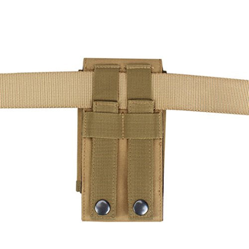 Tactical MOLLE Smartphone Holster, Universal Army Mobile Phone Belt Pouch EDC Security Pack Carry Accessory Kit Blowout Pouch Belt Loops Waist Bag Case for iPhone SE 5S Samsung Galaxy S4 mini - color: #B (Small)