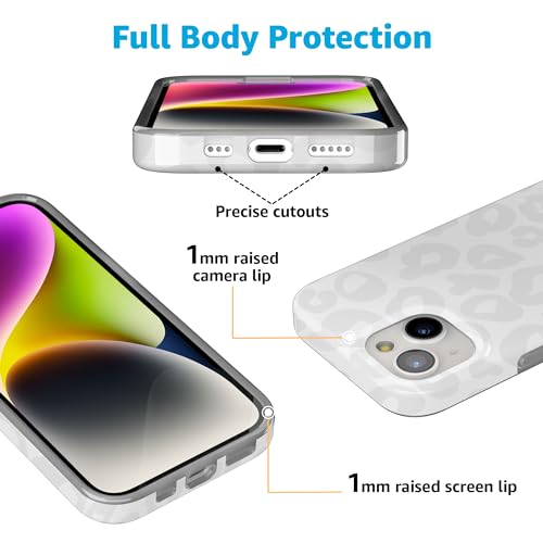 Casely iPhone 15 Plus Case | Into the Wild | White Snow Leopard | Compatible with MagSafe | Classic Ultra Slim Design - color: Into the Wild | White Snow Leopard