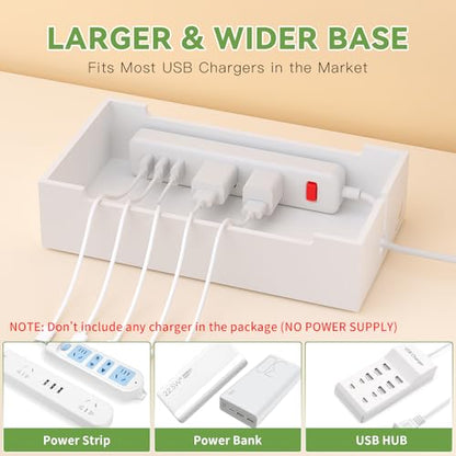 Pezin & Hulin Charger Station Organizer, No Power Charging Supply-White - color: White
