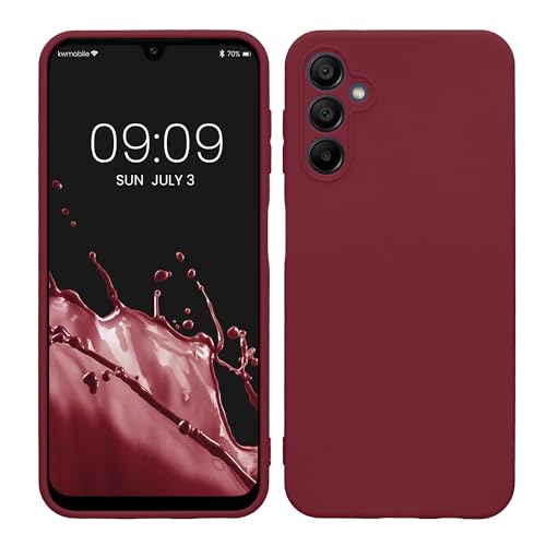 kwmobile Case Compatible with Samsung Galaxy A14 5G Case - Protective Slim TPU Phone Cover - Soft Matte Finish - Bordeaux Violet - color: bordeaux violet, size: Galaxy A14 5G