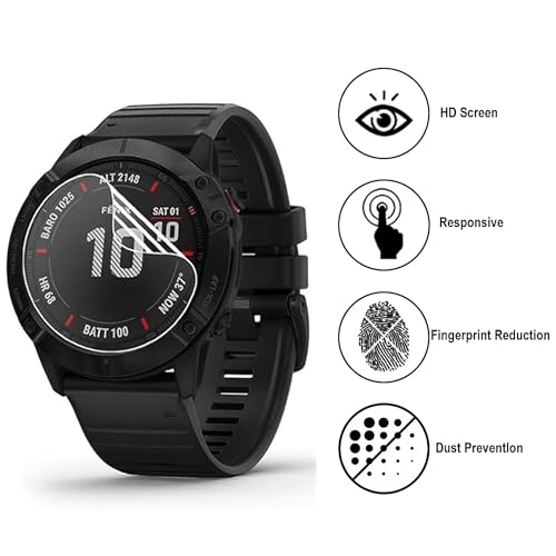 6 Pack Anti-Scratch Film for Garmin Forerunner 265 (46mm) Screen Protector