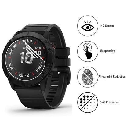 6 Pack Anti-Scratch Film for Garmin Forerunner 265 (46mm) Screen Protector