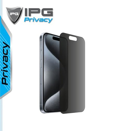 IPG Privacy Made for iPhone 15 Pro Max, Anti-Spy Screen Protector, Prevents Side Viewing, Smooth Touch, Anti-Fingerprint, Ultra Responsive, Matte Finish for iPh15MaxPrvcy