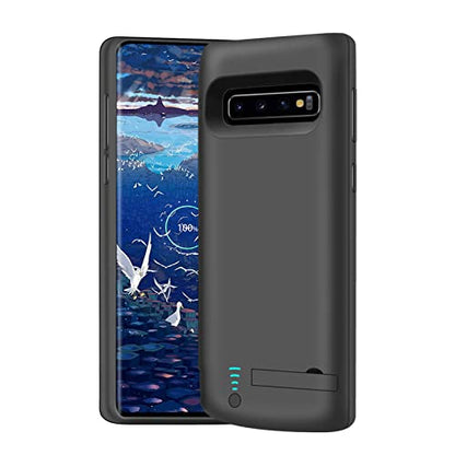 Battery Case for Samsung Galaxy S10, 5000mAh Rechargeable Extended Battery Charger Case, Adds 1.5X Extra Juice (6.1 Inches) Black
